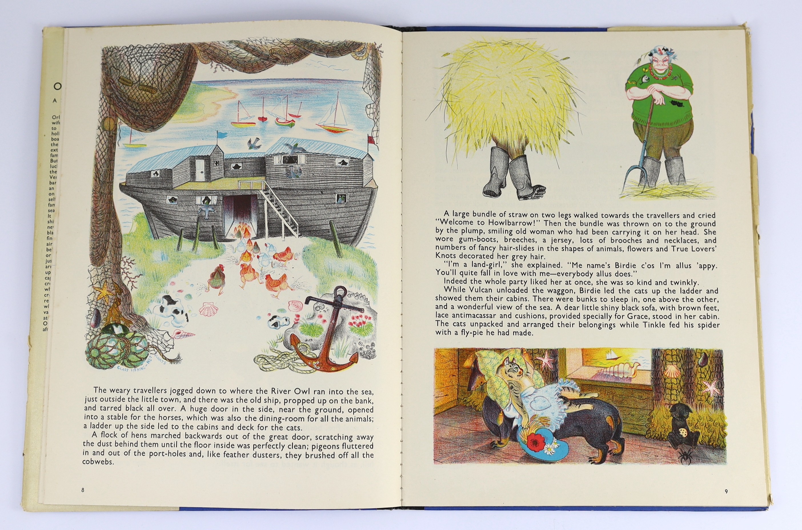 Hale, Kathleen - Orlando (the Marmalade Cat). Becomes a Doctor. First edition, coloured pictorial title and coloured illus. throughout. publisher's coloured pictorial wrappers, folio.